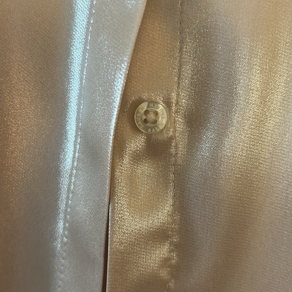 Gold Metallic Ralph Lauren Blouse - Picture 5 of 6